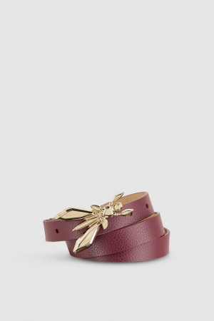 Patrizia Pepe Low-waisted Leather Belt Violette | YWBKR6174