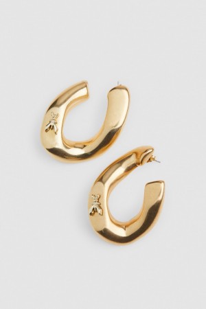 Patrizia Pepe Metal Earrings Doré | NXTSH1670