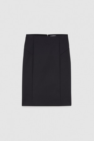 Patrizia Pepe Midi Pencil Skirt Noir | NMJCO8364