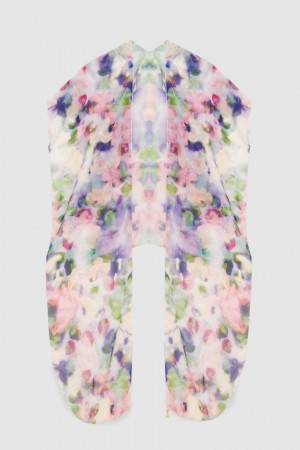 Patrizia Pepe Patterned Chiffon Stole Multicolore | YGJUM4096