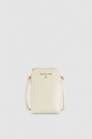 Patrizia Pepe Phone Holder With Shoulder Strap Beige | PRICY4139