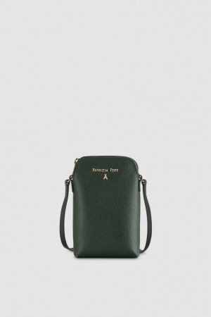 Patrizia Pepe Phone Holder With Shoulder Strap Vert | JLIGD1743
