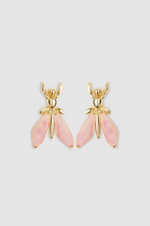 Patrizia Pepe Precious Fly Earrings With Stones Rose | RQMOL2378