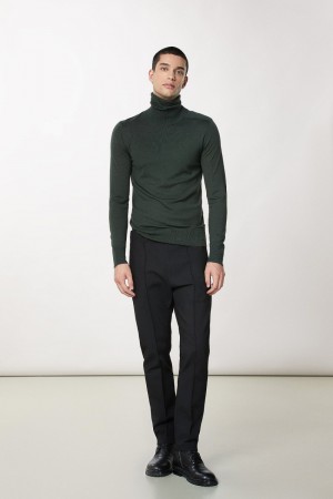 Patrizia Pepe Pure Wool Turtleneck Sweater Vert | IQDYN1807