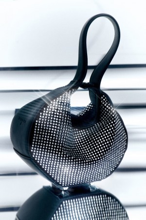 Patrizia Pepe Rhinestone Bangle Bag Noir | BWSEU9762