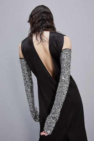 Patrizia Pepe Sequined Sleeves Grise | HDGZP9563