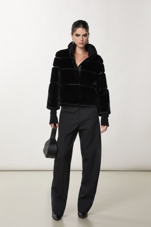 Patrizia Pepe Short Soft Jacket Noir | EKQYH5783