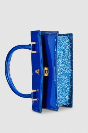Patrizia Pepe Shoulder Bag In Coated Fabric And Leather Trim Bleu Clair | SOTHV7102