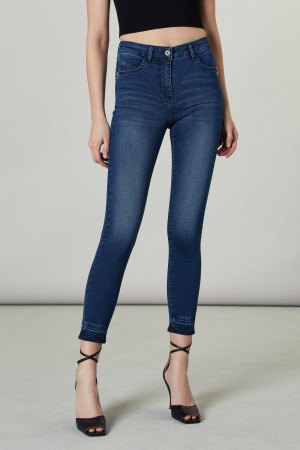 Patrizia Pepe Skinny Jeans Regular Waist Bleu | FZIEK5690