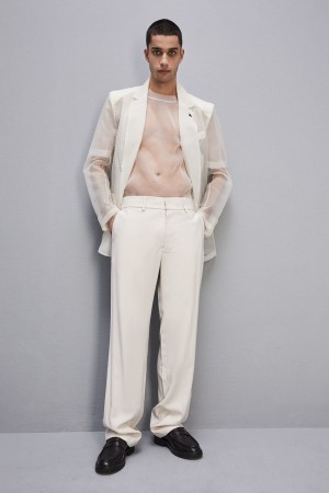 Patrizia Pepe Slim Fit Pants With French Pockets Beige | WXNMB9142
