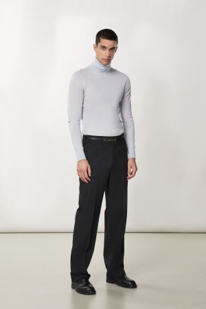 Patrizia Pepe Slim Fit Pants With Regular Waist Noir | STXEO2065