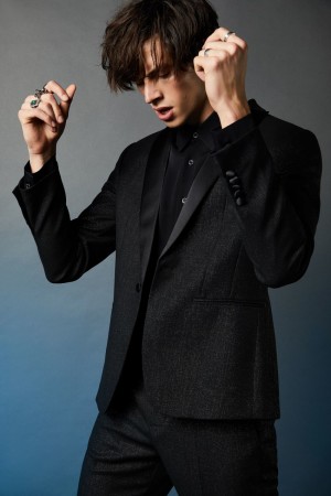 Patrizia Pepe Slim Fit Tuxedo Jacket Noir | DFHPE1972