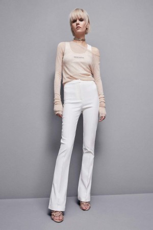 Patrizia Pepe Slim Flare Pants Blanche | ZSAXC7396