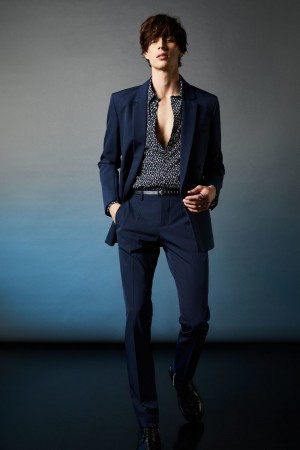Patrizia Pepe Slim Gabardine Pants Bleu | MRFTX0594