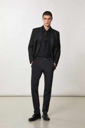 Patrizia Pepe Slim Gabardine Pants Noir | BMIJE3956