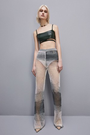 Patrizia Pepe Slim Mesh Pants Multicolore | FNCTW9185