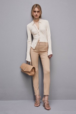 Patrizia Pepe Slim Pants Beige | HFWIR2915