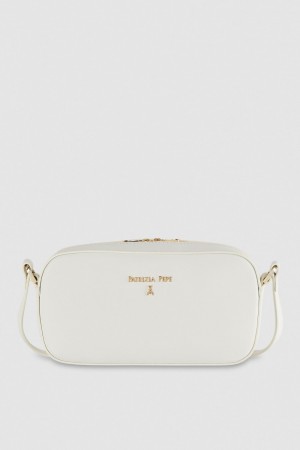 Patrizia Pepe Small Graphic Case Shoulder Bag Blanche | EKJOX6540
