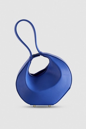 Patrizia Pepe Small Hobo Bangle Bag Bleu | ECTKB1840