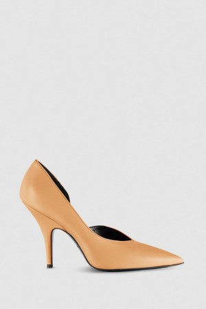 Patrizia Pepe Smooth Leather Pumps Beige | BLPYV7649