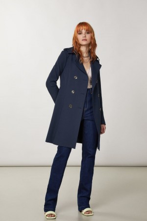 Patrizia Pepe Trench Bleu | MKHTN6302