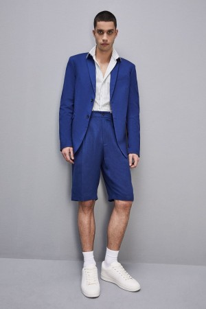 Patrizia Pepe Two-button Cotton Twill Jacket Bleu Clair | GCQLX6387