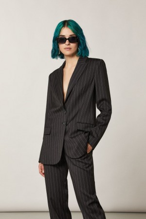 Patrizia Pepe Two-button Viscose Jacket Noir | ABRXE0269