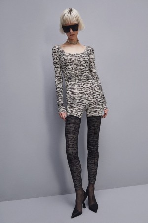 Patrizia Pepe Zebra Print Jumpsuit Animalier | EWAQX0427